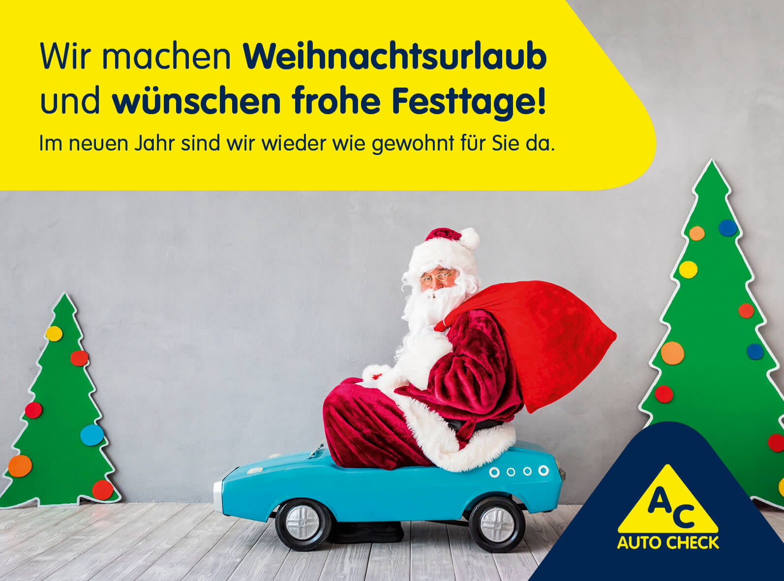 Wir haben Weihnachtsferien Weihnachtsurlaub-Anzeige